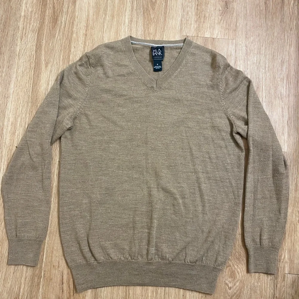 Jos. A. Bank Men's Beige V-Neck Sweater